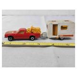 Matchbox truck & trailer w/motorcycles