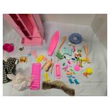 Barbie accessories; Swimming pool, 13" wardrobe