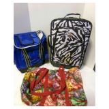 HIPack Rolling Zebra Suitcase, Zip Over Shoulder