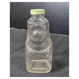 Glass Clown Bank w/screw on lid