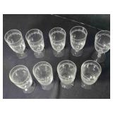 9 Fostoria Holly pattern etched Iced Tea Glasses