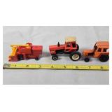 3 DIe-cast metal vehicles, Farm implements