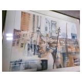 Gold Metal Frame w/ glass Water color of Enid