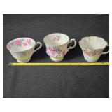 Three Teacups; Bone China