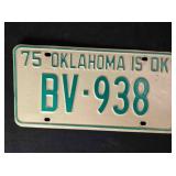 1975 Oklahoma Auto license plate