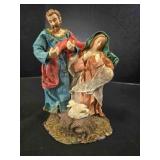 Holy Family figurines, clothing is formed cloth