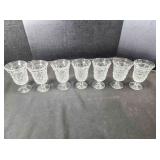 7 cubed glass iced tea goblets, 5ï¿½' tall