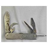 1982 Camillus US knife, can opener, punch, blade