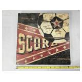 Soccer theme plaque