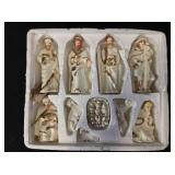 11 piece Nativity Set w/Wood Base