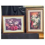 2 Framed fine art still life prints; Magnolias