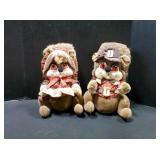 Vintage Caleb & Sarah Pilgram Squirrels plush
