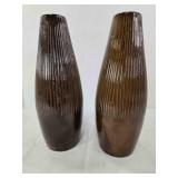 2 Ceramic vases, 12' tall