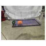 Pet Kennel, White wire w/sliding tray, side door