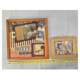 2 Picture Frames; Basketball theme (10.5x10.5)