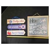 2 Wall Plaques; Ocean themes