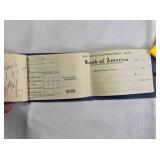 WWII era Bank of America folding checkbook