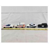 4 Police & Medical Hot Wheels & Maisto replicas