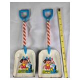 2 Tin toy sand shovels, Ohio Art Co during 1950's