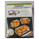 3-piece Stainless Steel Topper Set; new in box