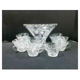 Vintage Anchor Hocking punch bowl & cup