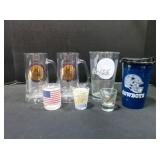 Cowboys travel tumbler, 3 shot glasses, 2 mugs &