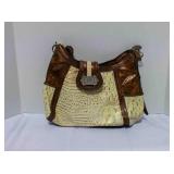 Madi Claire croc-embossed leather hobo