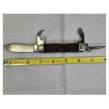 Ulster Official Boy Scout knife, jigged handle