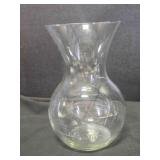 Vase; 10' tall clear flower vase; Sweetheart shape