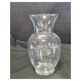 Vase; 9' tall clear flower vase; Sweetheart shape