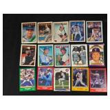15 Baseball cards, 1988, mostly Topps & Score