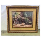Fine Art Wall Hanging, Tropical courtyard