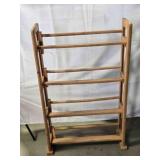4-tier wood shoe rack w/moveable dividers