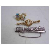 3 Ladies Brooches