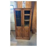 Vintage Wooden Display Curio Cabinet
