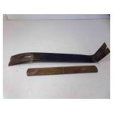 Metal Pry Bar Wrecking Bar & OLD Rasp File