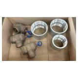 3 - BRASS RELIEF VALVES, 2 - 4' , 1 - 3'