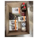 3 - 16' STEEL CHAINS, SPARK PLUGS, 2-CYCLE OIL
