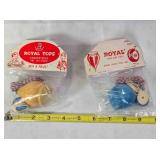 2 Royal Champion wood spinning tops
