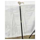 Walking cane; Bear bust handle, 36" overall, 22 oz