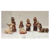 Peruvian folk art Nativity set