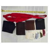 Gaucho tie; 5 pocket squares; 4 handkerchiefs