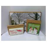3 Christmas decorative wall décor
