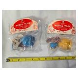 2 Royal Champion wood spinning tops