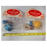 2 Royal Champion wood spinning tops