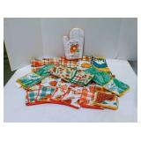 Fall themed hand towels, oven mitt, fabric