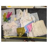Ladies scarves, some embroidered
