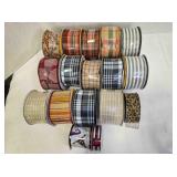 Wired edge ribbon, 14 spools 2½"x15