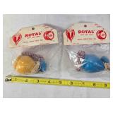 2 Royal Champion wood spinning tops