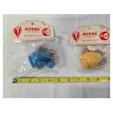 2 Royal Champion wood spinning tops